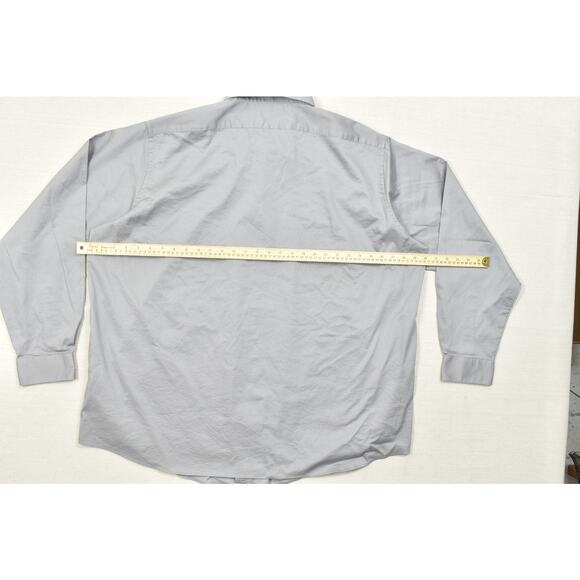 Van Heusen Big & Tall Size 19 36/37 Gray Stain Shield Long Sleeve Dress Shirt - Picture 4 of 8